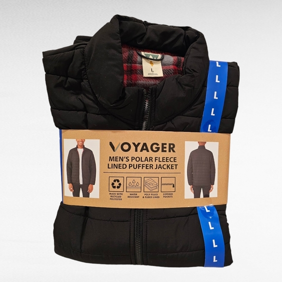 Voyager Jackets & Coats Voyager Mens Polar Fleece Lined Puffer